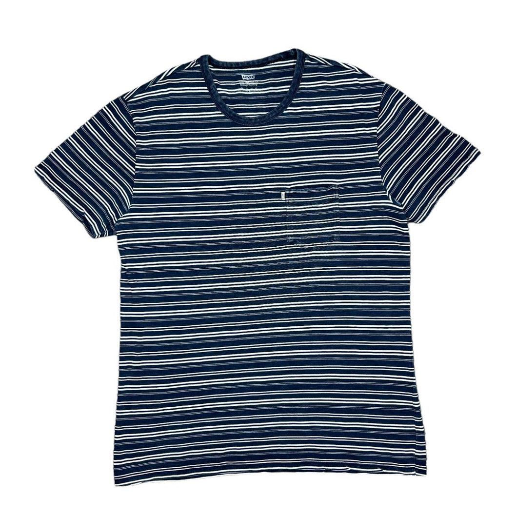 LEVI'S Classic Essential Multi Striped Stretch Cotton Pocket T-Shirt