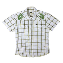 Load image into Gallery viewer, Lee Cowboy Western Style Embroidered Plaid Check Short Sleeve Popper Shirt
