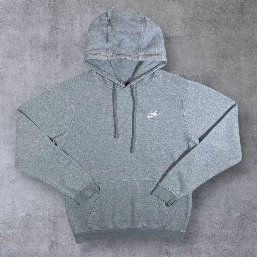 Nike Classic Embroidered Mini Logo Grey Pullover Hoodie