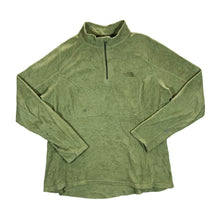 Load image into Gallery viewer, THE NORTH FACE TNF Classic Embroidered Mini Logo Green 1/4 Zip Fleece Sweatshirt
