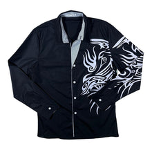 Load image into Gallery viewer, Ge Shan Pin Yue Gothic Y2K Style Tribal Dragon Graphic Long Sleeve Shirt
