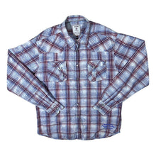 Load image into Gallery viewer, Jack &amp; Jones Cowboy Western Patterned Check Popper Long Sleeve Cotton Shirt
