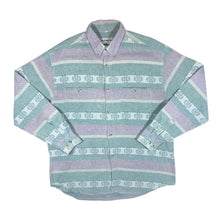 Load image into Gallery viewer, Vintage 90&#39;s USBRAZIL Aztec Pastel Patterned Long Sleeve Button-Up Flannel Shirt
