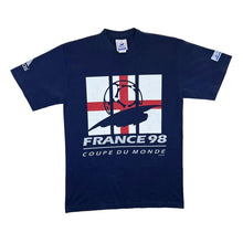 Load image into Gallery viewer, Vintage Adidas FRANCE 98 WORLD CUP "England" Football Souvenir Spellout Graphic T-Shirt
