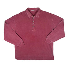 Load image into Gallery viewer, Vintage 90&#39;s ST MICHAEL Marks &amp; Spencer Classic Washed Red Long Sleeve Polo Shirt
