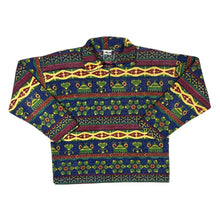 Load image into Gallery viewer, Vintage 90&#39;s PUZZLE Crazy Abstract Patterned 1/4 Zip Pullover Fleece Sweatshirt
