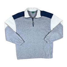 Load image into Gallery viewer, Vintage CANDA C&amp;A Colour Block Grey 1/4 Zip Fleece Sweatshirt
