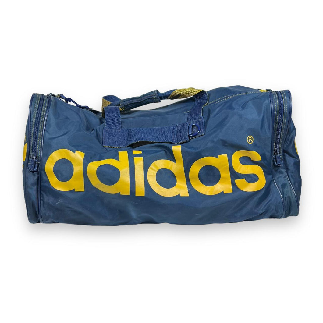 Vintage 90's ADIDAS Trefoil Logo Spellout Graphic Sports Holdall Duffle Carry Bag