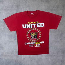Load image into Gallery viewer, Manchester United FC (2013) MUFC “Champions” Commemorative Football Souvenir T-Shirt
