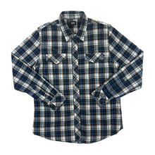 Load image into Gallery viewer, Vintage LEE Classic Plaid Check Pearl Snap Western Cowboy Style Long Sleeve Shirt
