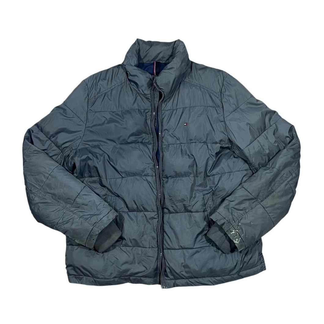 TOMMY HILFIGER Classic Mini Logo Grey Padded Puffer Jacket