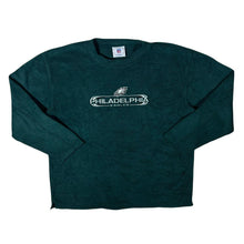 Load image into Gallery viewer, Vintage NFL Philadelphia Eagles Embroidered Spellout Football Green Fleece Sweatshirt
