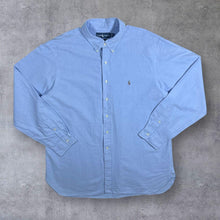 Load image into Gallery viewer, Vintage Ralph Lauren &quot;Classic Fit&quot; Blue Cotton Long Sleeve Button-Up Shirt
