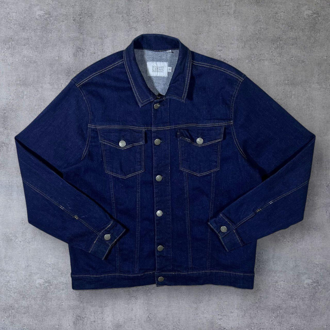 Vintage Williams & Brown Dark Blue Denim Trucker Jacket