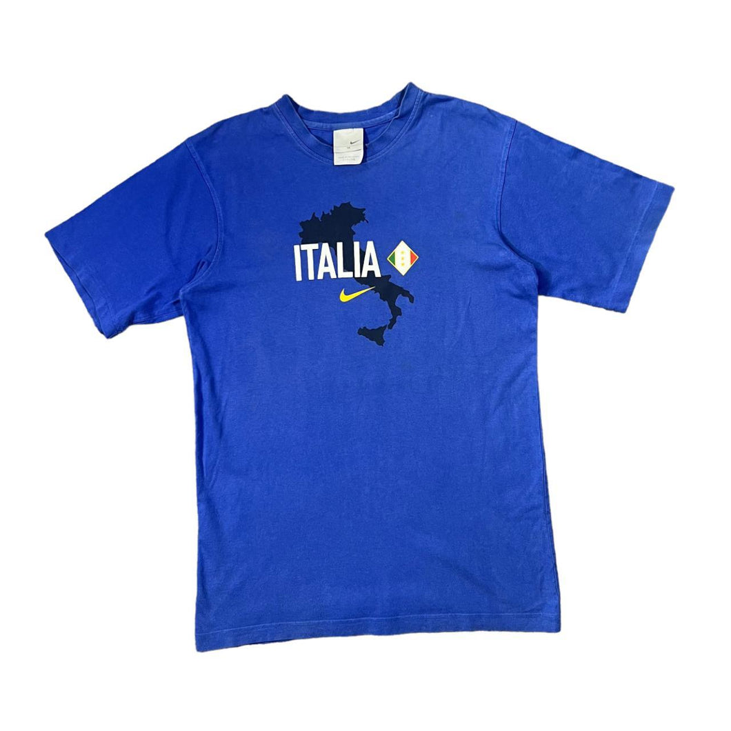 Early 00's NIKE ITALIA Francesco Totti Italian Football Logo Spellout Graphic T-Shirt