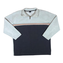Load image into Gallery viewer, Early 00&#39;s BLUE SEVEN Striped Tape Colour Block 1/4 Zip Fleece Sweatshirt
