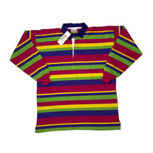 Load image into Gallery viewer, Vintage 90’s PACO Life In Colour Multi Colour Block Striped Long Sleeve Polo Shirt Sweatshirt
