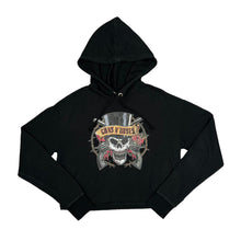 Load image into Gallery viewer, H&amp;M x GUNS N ROSES Glam Metal Hard Rock Band Reprint Pullover Cropped Hoodie
