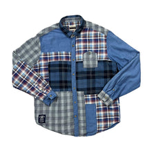 Load image into Gallery viewer, NAPAPIJRI Geographic &quot;Regular Fit&quot; Patchwork Plaid Check Long Sleeve Cotton Shirt
