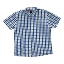 Load image into Gallery viewer, THE NORTH FACE TNF Classic Blue White Plaid Check Short Sleeve Shirt
