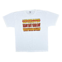 Load image into Gallery viewer, Vintage Jerzees TODAY ISN&#39;T YOUR DAY Novelty Spellout Graphic White T-Shirt
