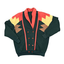 Load image into Gallery viewer, Vintage 90&#39;s OH NICE Colour Block Button Shawl Neck Sweatshirt
