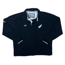 Load image into Gallery viewer, Cotton Traders New Zealand All Blacks Long Sleeve Black Cotton Rugby Polo Shirt
