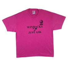 Load image into Gallery viewer, Vintage 90&#39;s Hanes WINBACKS? JUST ASK Promo Spellout Graphic Single Sttich T-Shirt
