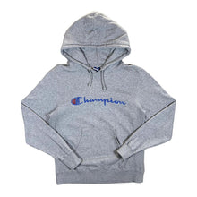 Load image into Gallery viewer, CHAMPION Classic Big Logo Spellout Graphic Grey Pullover Hoodie
