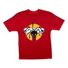 Load image into Gallery viewer, STIFFY &quot;Demon Boarder&quot; Surfer Skater Logo Spellout Graphic Red T-Shirt
