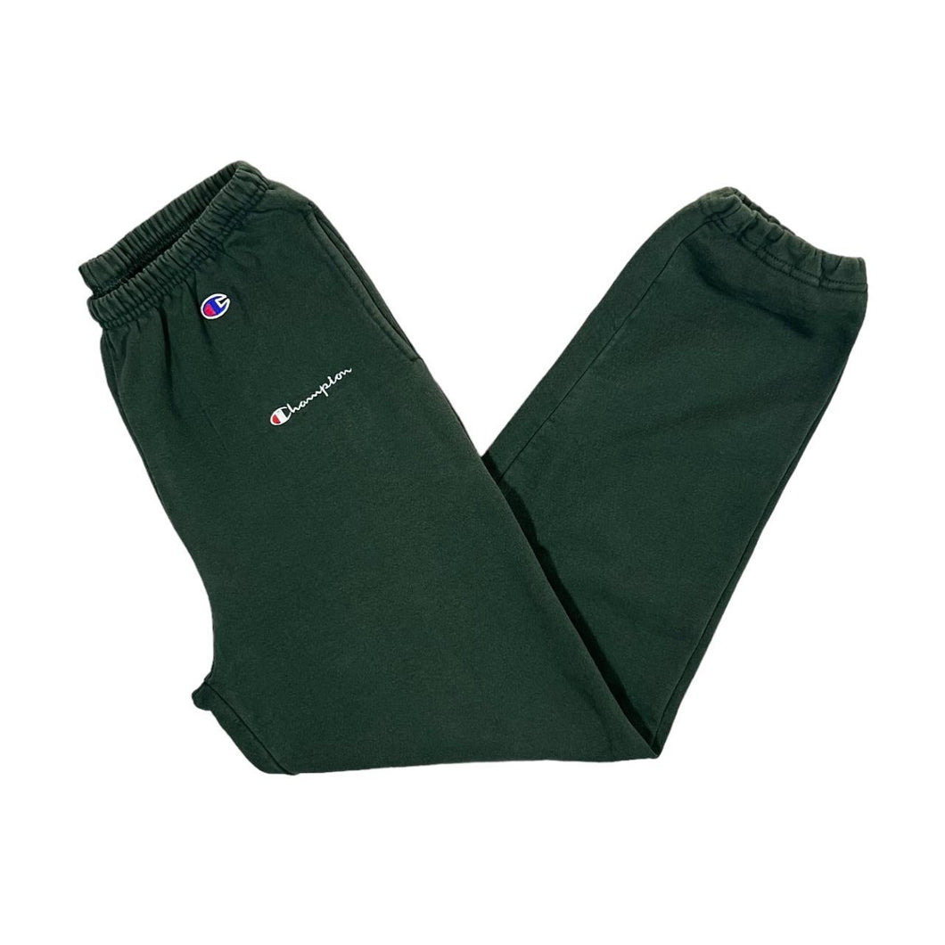 Vintage CHAMPION Classic Embroidered Mini Logo Green Sweatpants Joggers