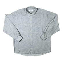 Load image into Gallery viewer, Vintage 90&#39;s Joka Grey Black Speckled Striped Long Sleeve Button-Up Flannel Shirt
