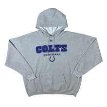Load image into Gallery viewer, NFL Indianapolis Colts Football Logo Spellout Graphic Grey Pullover Hoodie
