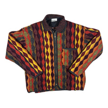 Load image into Gallery viewer, Vintage 90&#39;s CARLO COLUCCI Abstract Cosby Patterned Knit Collared Jumper Zip Cardigan Set
