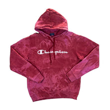 Load image into Gallery viewer, CHAMPION Classic Big Logo Spellout Graphic Red Tie Dye Pullover Hoodie
