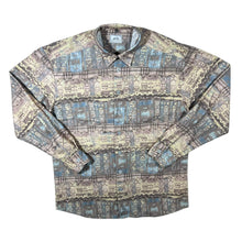 Load image into Gallery viewer, Vintage 90&#39;s Jean Chatel Crazy Abstract Patterned Long Sleeve Flannel Shirt
