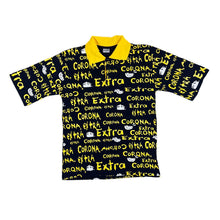 Load image into Gallery viewer, Vintage CORONA EXTRA Graphic Logo Spellout All-Over Print Patterned Polo Shirt
