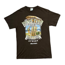 Load image into Gallery viewer, Early 00&#39;s RAINFOREST CAFE Orlando &quot;Lounge Chair Tester&quot; Souvenir Spellout Graphic T-Shirt
