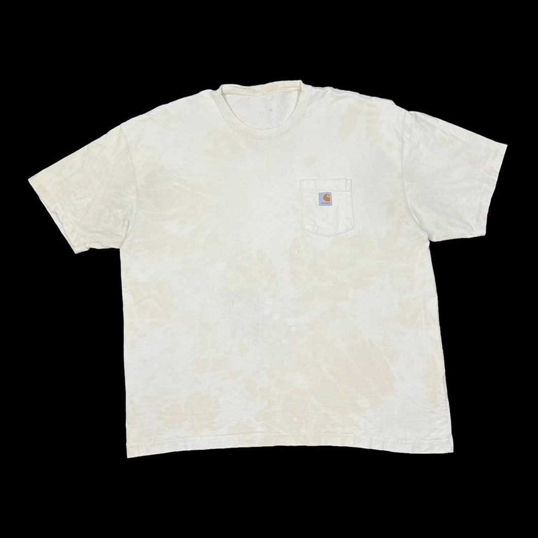 CARHARTT Classic Basic Patch Logo Distressed Subtle Tie Dye Pocket T-Shirt