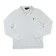 Load image into Gallery viewer, POLO RALPH LAUREN &quot;Custom Slim Fit&quot; Mini Logo White Long Sleeve Polo Shirt
