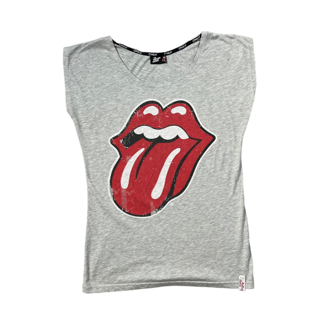 THE ROLLING STONES (2009) Classic Distressed Style Logo Rock Band Graphic T-Shirt