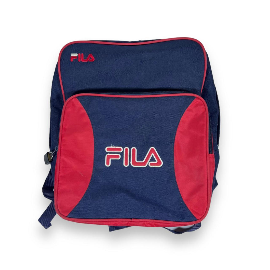 Early 00's FILA Embroidered Logo Spellout Sports Backpack Rucksack Bag