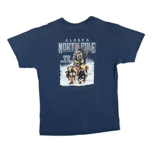Load image into Gallery viewer, ALASKA &quot;North Pole&quot; Wolf Animal Souvenir Spellout Graphic Blue T-Shirt
