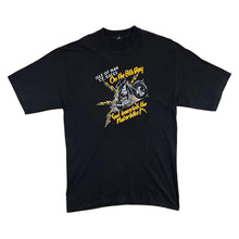 Load image into Gallery viewer, Vintage ISLE OF MAN TT RACES Superbike Motorsports Racing Spellout Graphic Black T-Shirt
