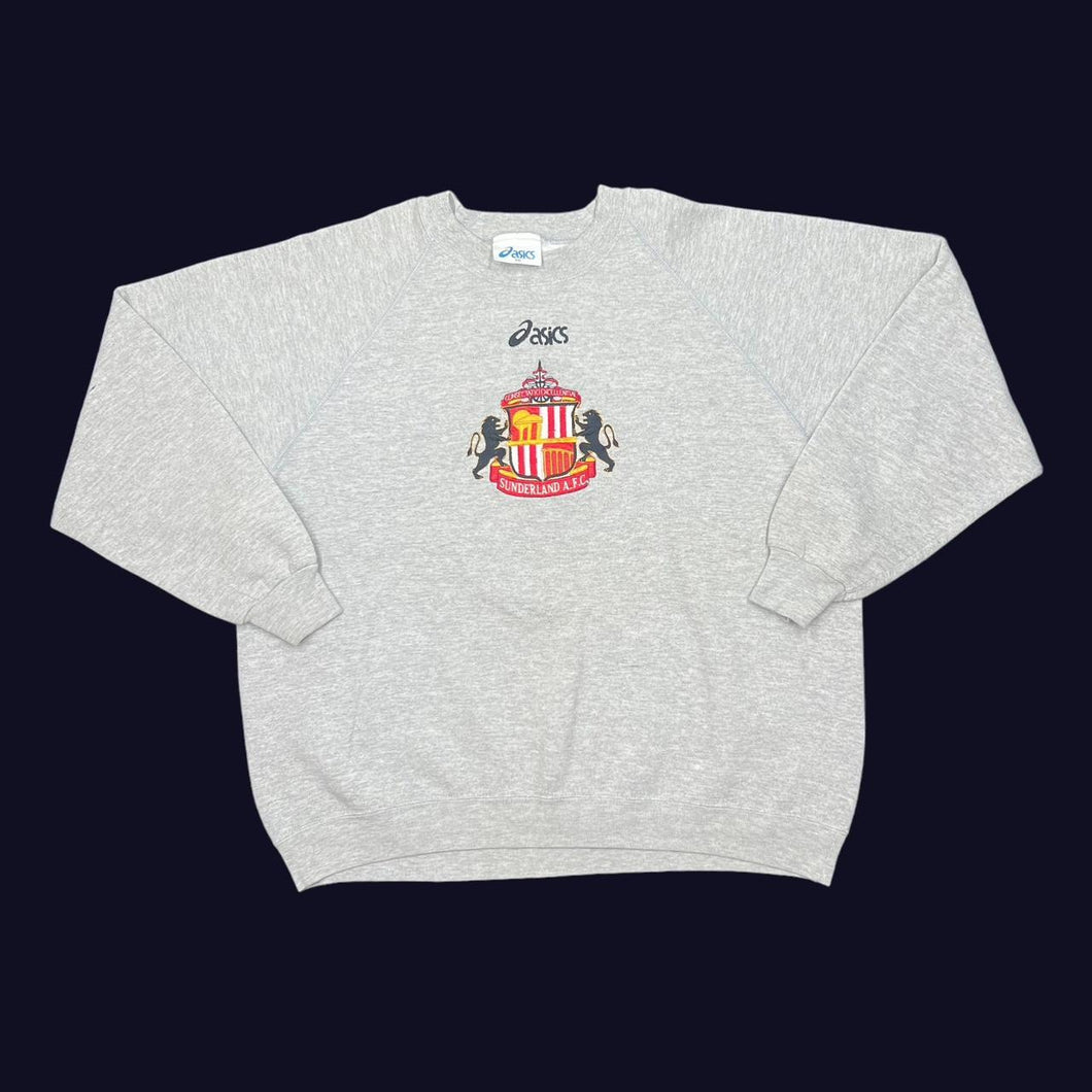Vintage 90’s Asics SUNDERLAND AFC Embroidered Football Team Logo Crewneck Sweatshirt