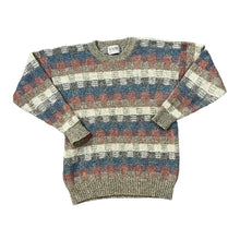 Load image into Gallery viewer, Vintage 90&#39;s SABRE ENGLISH SWEATER Multi Colour Check Pattern Knit Sweater Jumper

