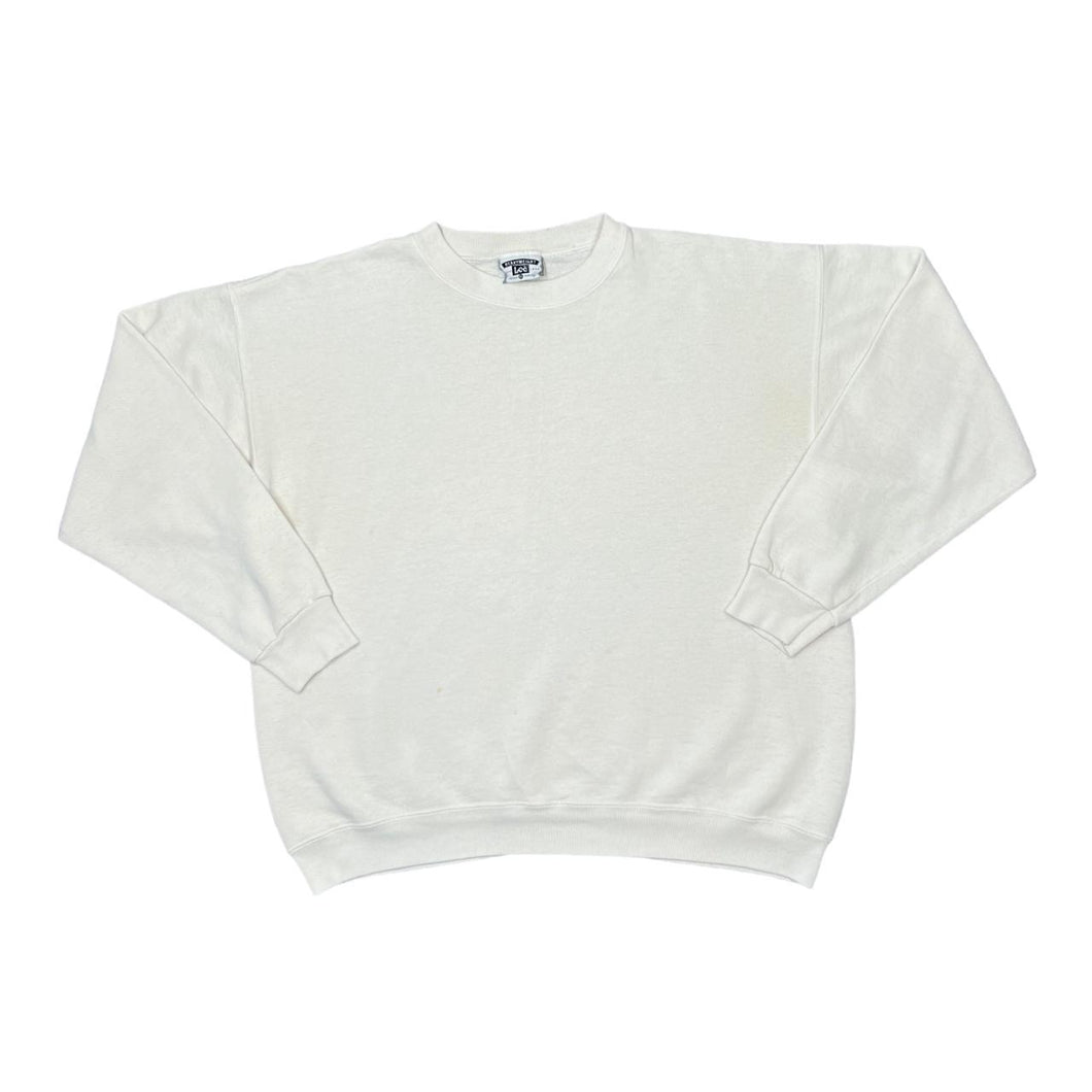 Vintage 90's LEE HEAVYWEIGHT Classic Basic Blank White Crewneck Sweatshirt