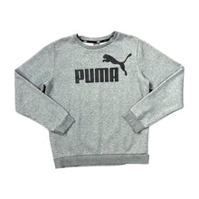 Load image into Gallery viewer, PUMA Classic Big Logo Spellout Graphic Grey Crewneck Sweatshirt
