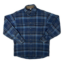Load image into Gallery viewer, Vintage Angelo Litrico Blue Mix Plaid Check Long Sleeve Flannel Cotton Shirt

