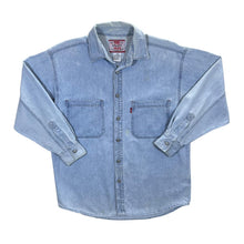 Load image into Gallery viewer, Vintage LEVI&#39;S Classic Blue Wash Denim Metal Button Long Sleeve Shirt
